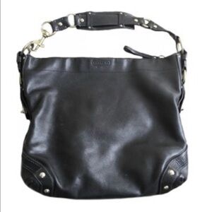 Coach 10616 Black leather Carly Large Hobo Bag